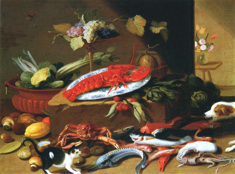Jan Van Kessel Chien et chat devant un homard china oil painting image